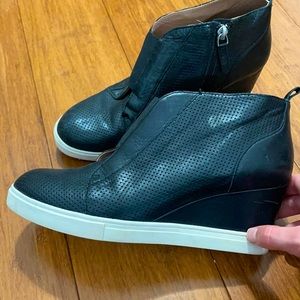 Black wedge sneakers - women’s 8.5